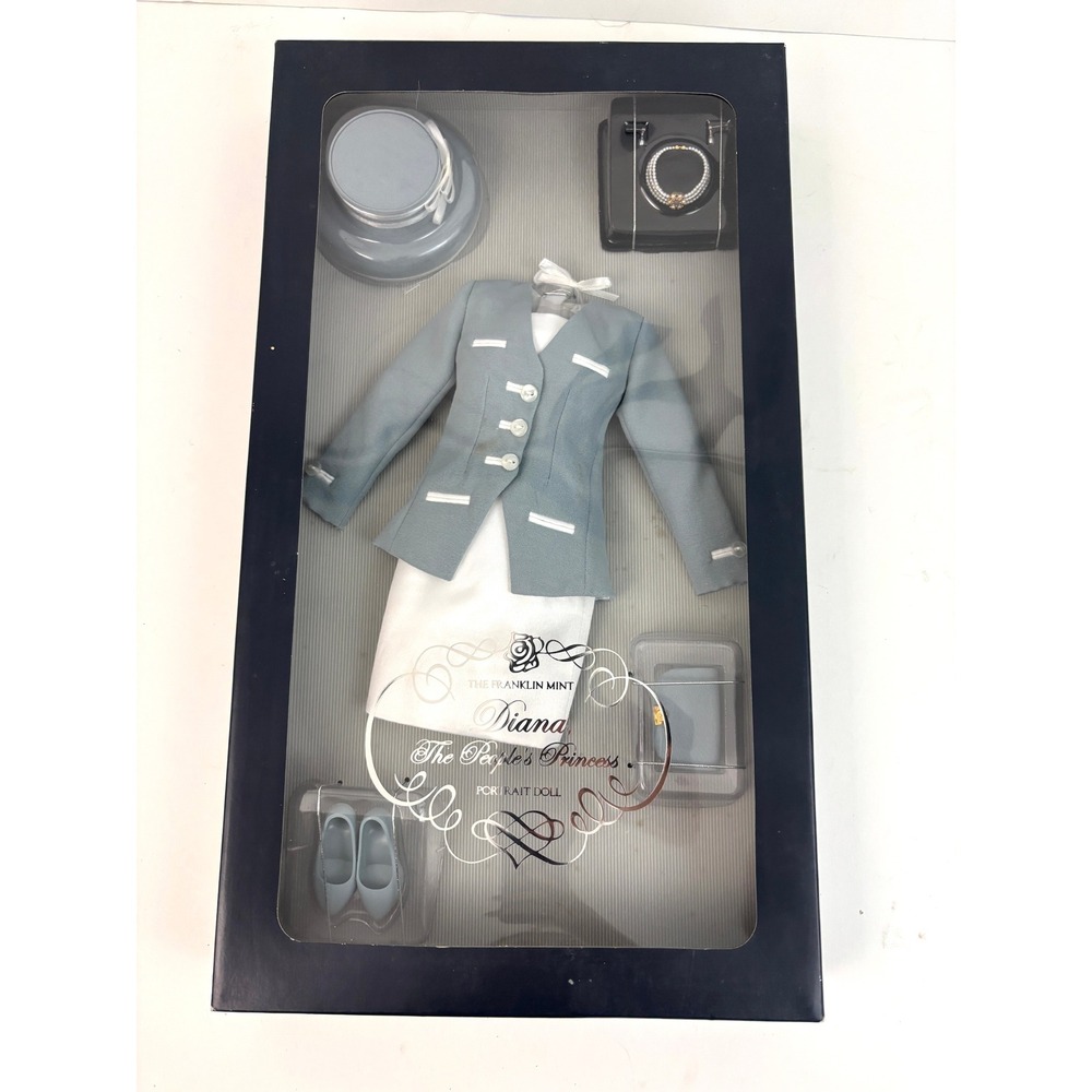 Franklin Mint Princess Diana People's Princess Blue Chanel Suit Doll Outfit